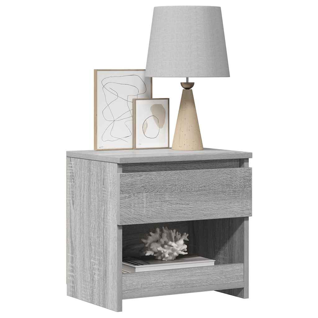 Bedside Cabinets 2 pcs Grey Sonoma 40x30x39 cm Engineered Wood