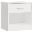 Bedside Cabinets 2 pcs with Drawer High Gloss White