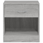 Bedside Cabinets 2 pcs with Drawer Grey Sonoma