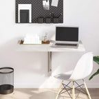 Folding Wall Table Concrete Grey 100x60x56 cm Engineered Wood