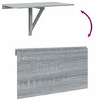 Folding Wall Table Grey Sonoma 100x60x56 cm Engineered Wood