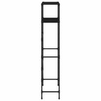 2-Tier Storage Rack over Washing Machine Black 69x28x143 cm Iron