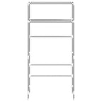 2-Tier Storage Rack over Washing Machine Grey 69x28x143 cm Iron