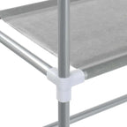 2-Tier Storage Rack over Washing Machine Grey 69x28x143 cm Iron