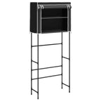 2-Tier Storage Rack over Laundry Machine Black 71x29.5x170.5 cm Iron