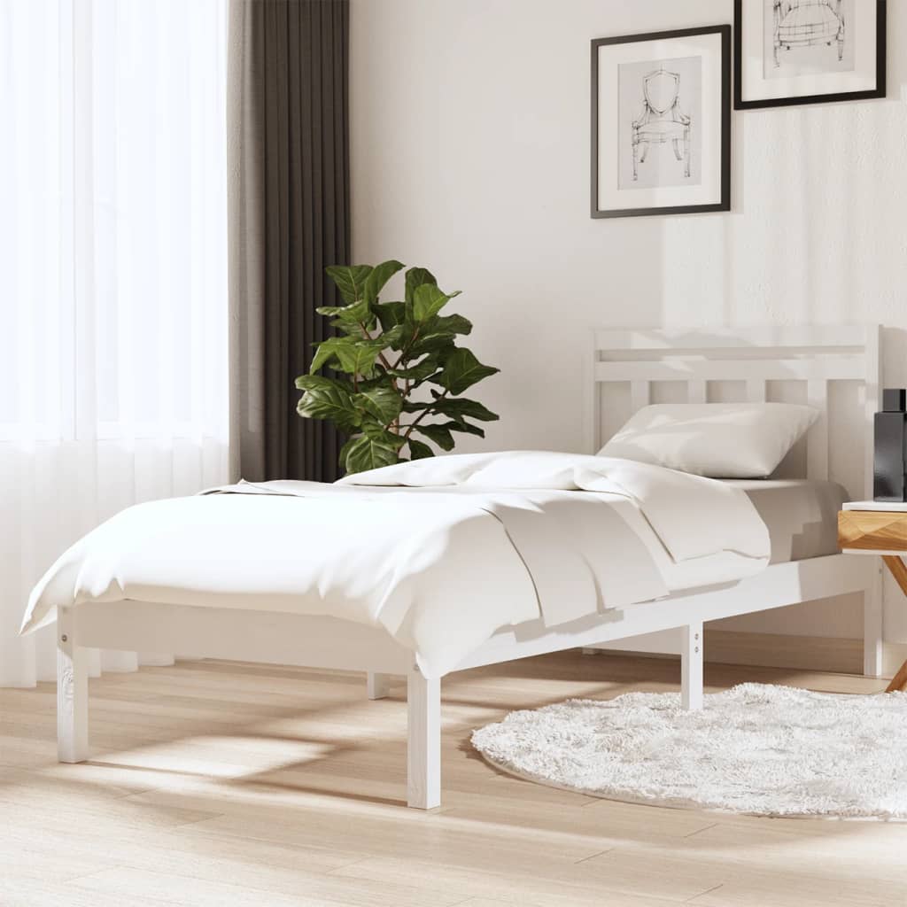 3100591  Bed Frame Without Mattress Solid Wood (810019+814096)