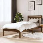 3100591  Bed Frame Without Mattress Solid Wood (810019+814096)