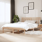 3100591  Bed Frame Without Mattress Solid Wood (810019+814096)