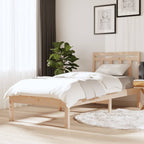 3100591  Bed Frame Without Mattress Solid Wood (810019+814096)