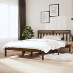3100591  Bed Frame Without Mattress Solid Wood (810019+814096)