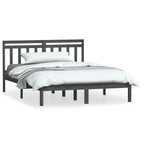3100591  Bed Frame Without Mattress Solid Wood (810019+814096)