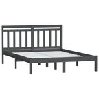 3100591  Bed Frame Without Mattress Solid Wood (810019+814096)
