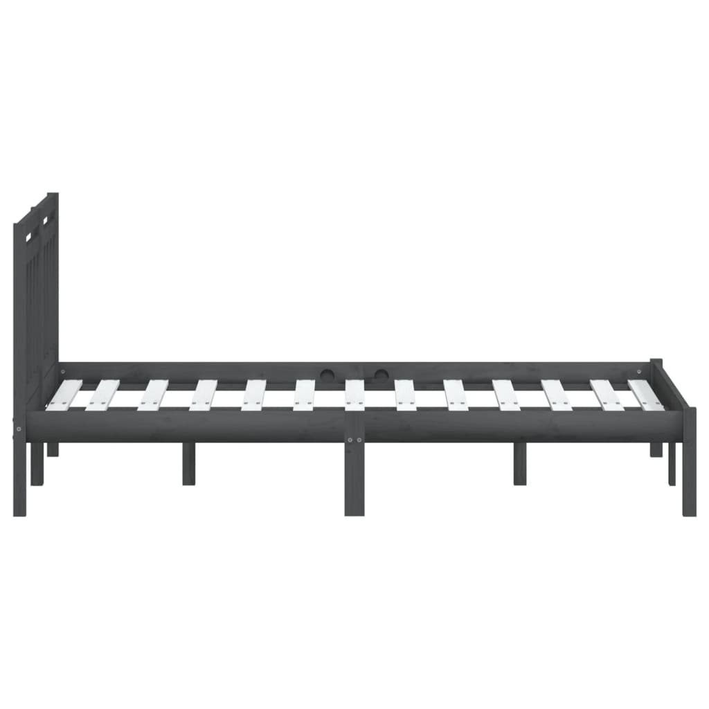 3100591  Bed Frame Without Mattress Solid Wood (810019+814096)