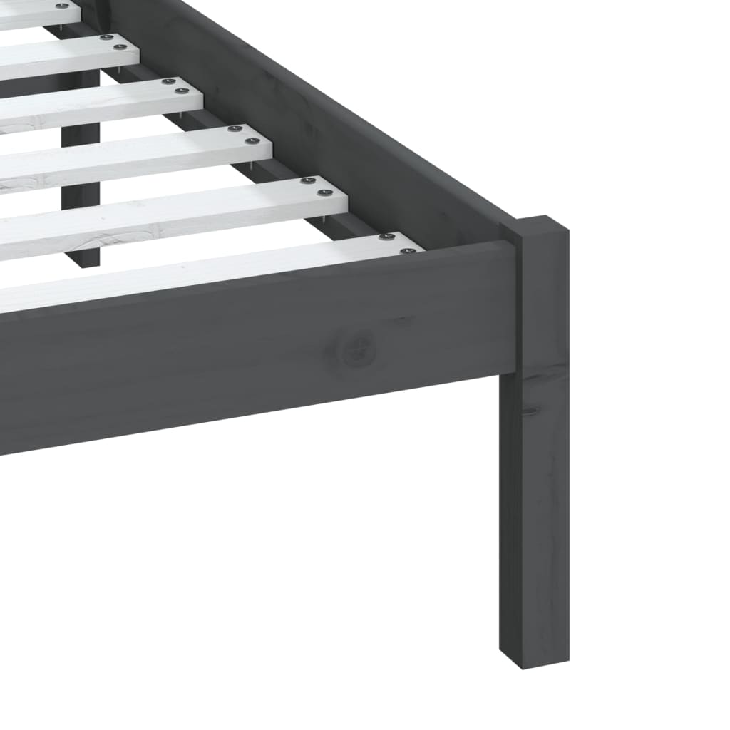 3100591  Bed Frame Without Mattress Solid Wood (810019+814096)