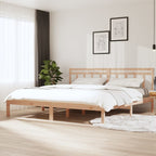 3100591  Bed Frame Without Mattress Solid Wood (810019+814096)