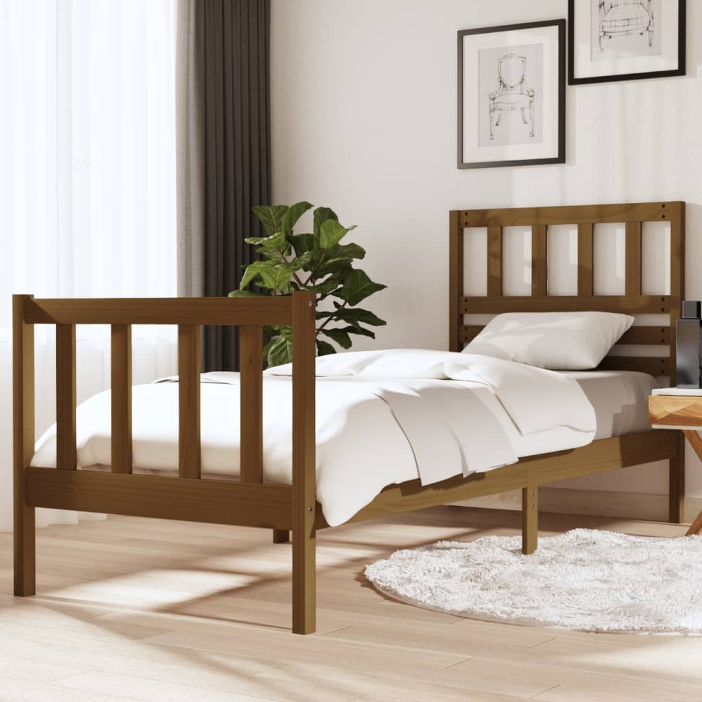 3101174  Bed Frame Without Mattress Solid Wood (810103+814165)