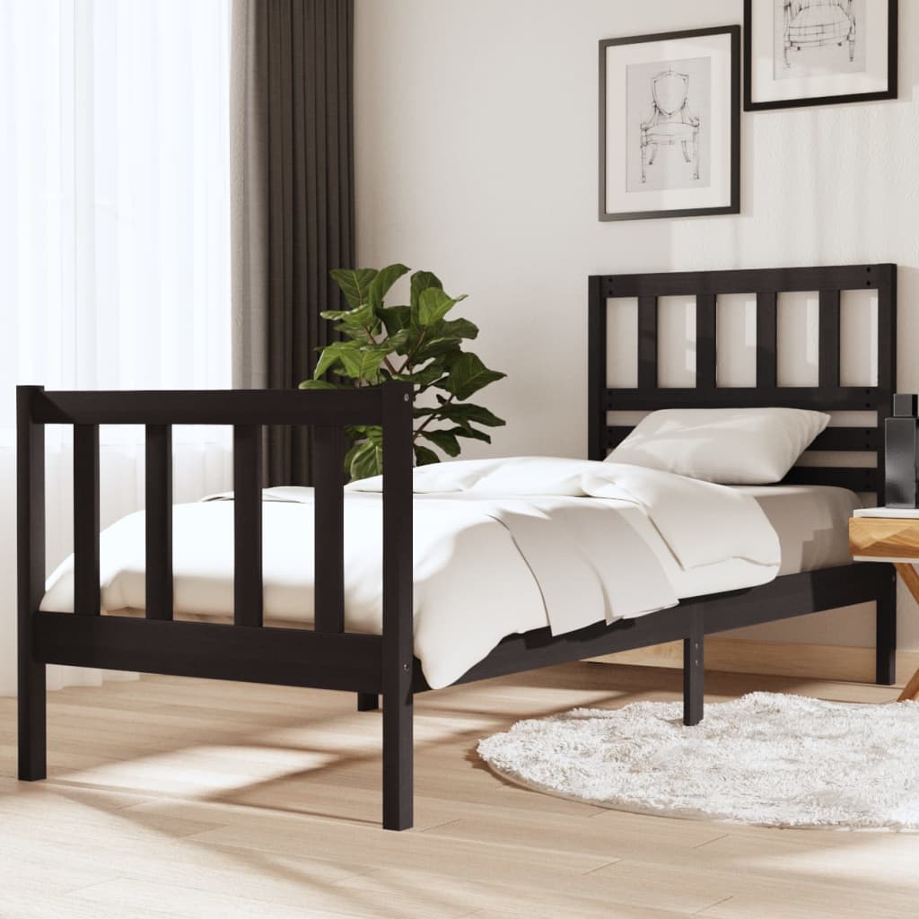 3101174  Bed Frame Without Mattress Solid Wood (810103+814165)