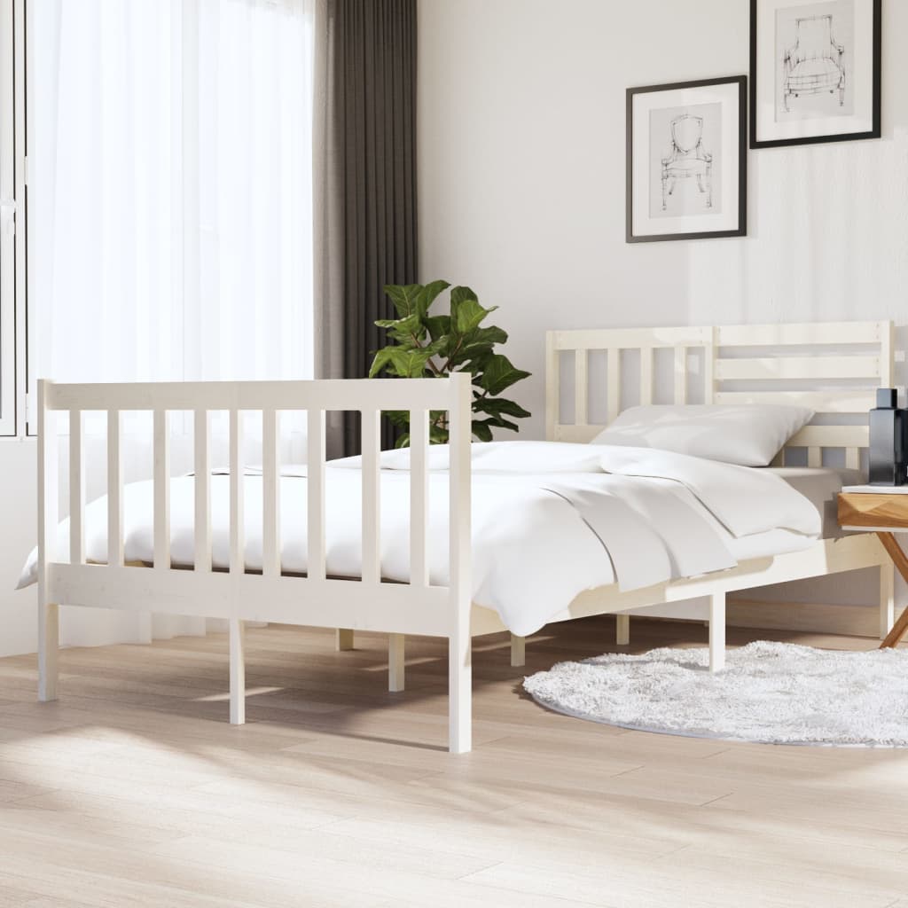 3101174  Bed Frame Without Mattress Solid Wood (810103+814165)