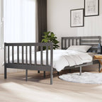 3101174  Bed Frame Without Mattress Solid Wood (810103+814165)