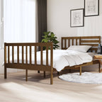 3101174  Bed Frame Without Mattress Solid Wood (810103+814165)