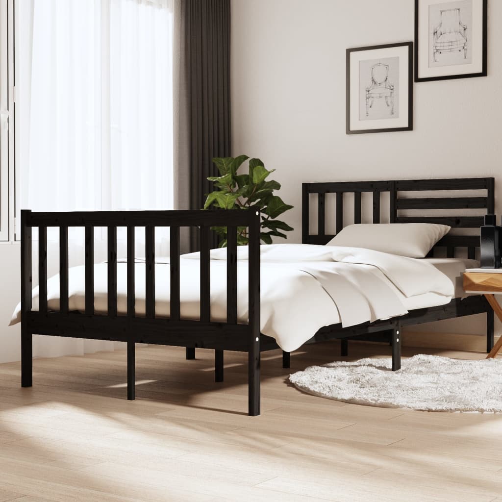 3101174  Bed Frame Without Mattress Solid Wood (810103+814165)