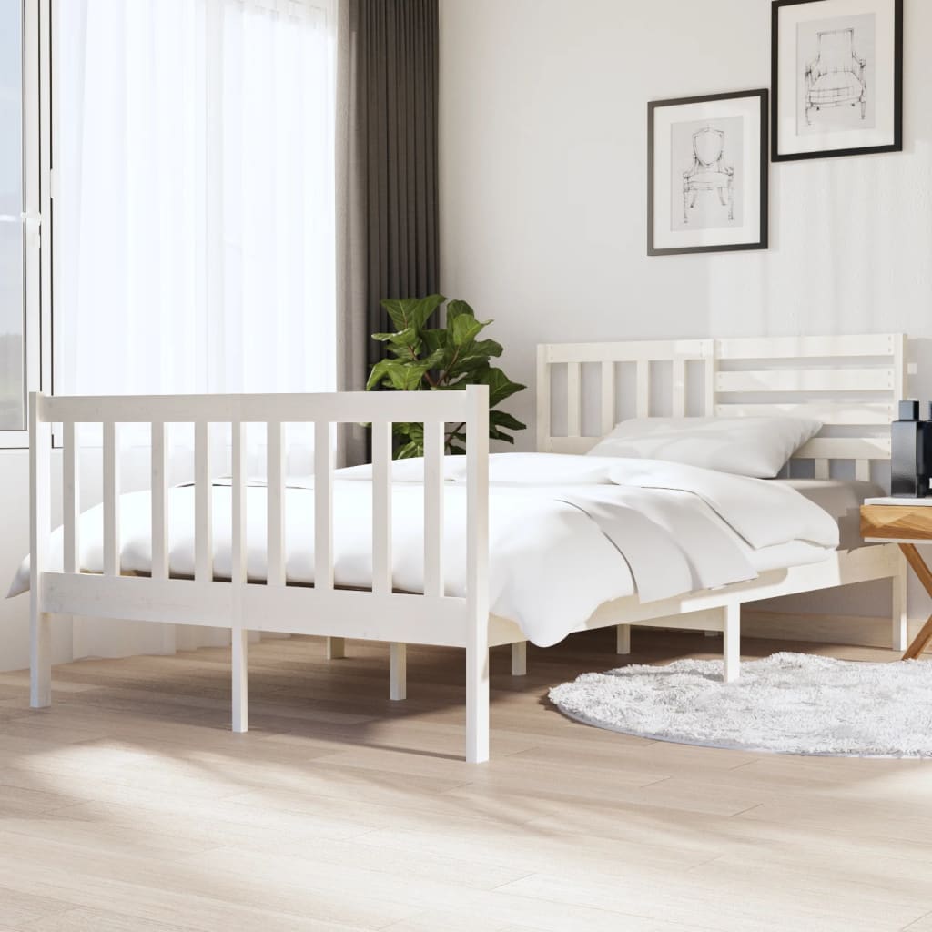 3101174  Bed Frame Without Mattress Solid Wood (810103+814165)