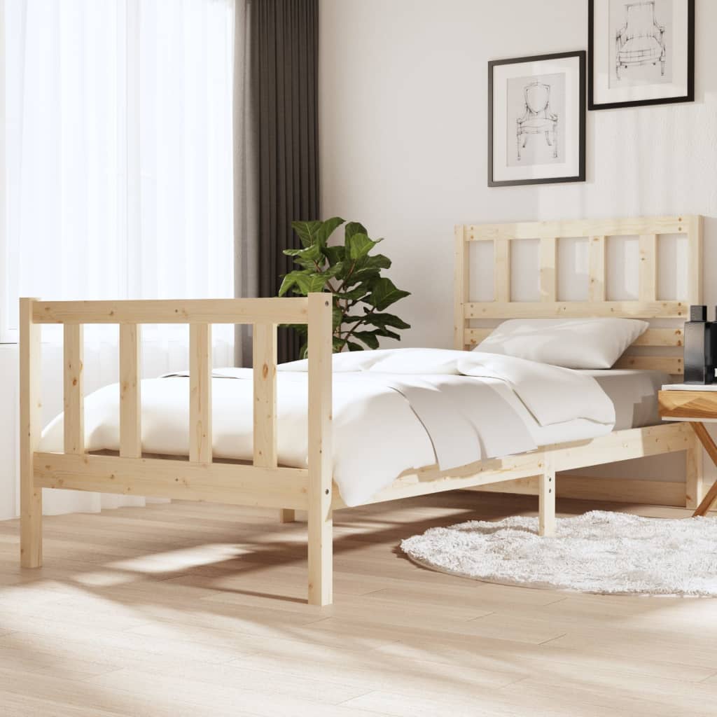 3101174  Bed Frame Without Mattress Solid Wood (810103+814165)