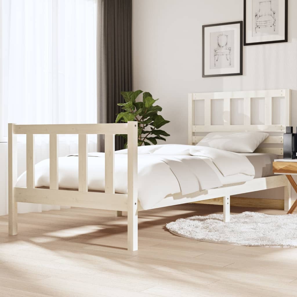 3101174  Bed Frame Without Mattress Solid Wood (810103+814165)