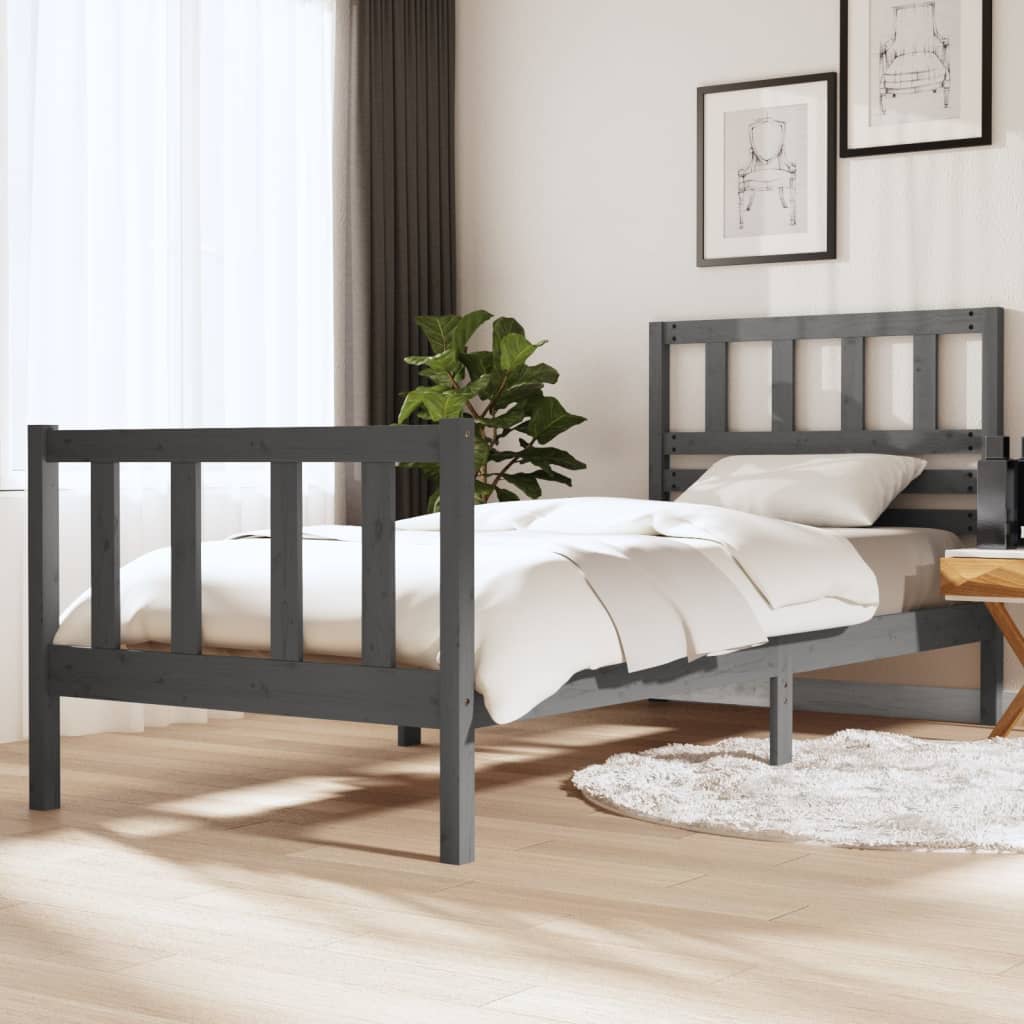 3101174  Bed Frame Without Mattress Solid Wood (810103+814165)