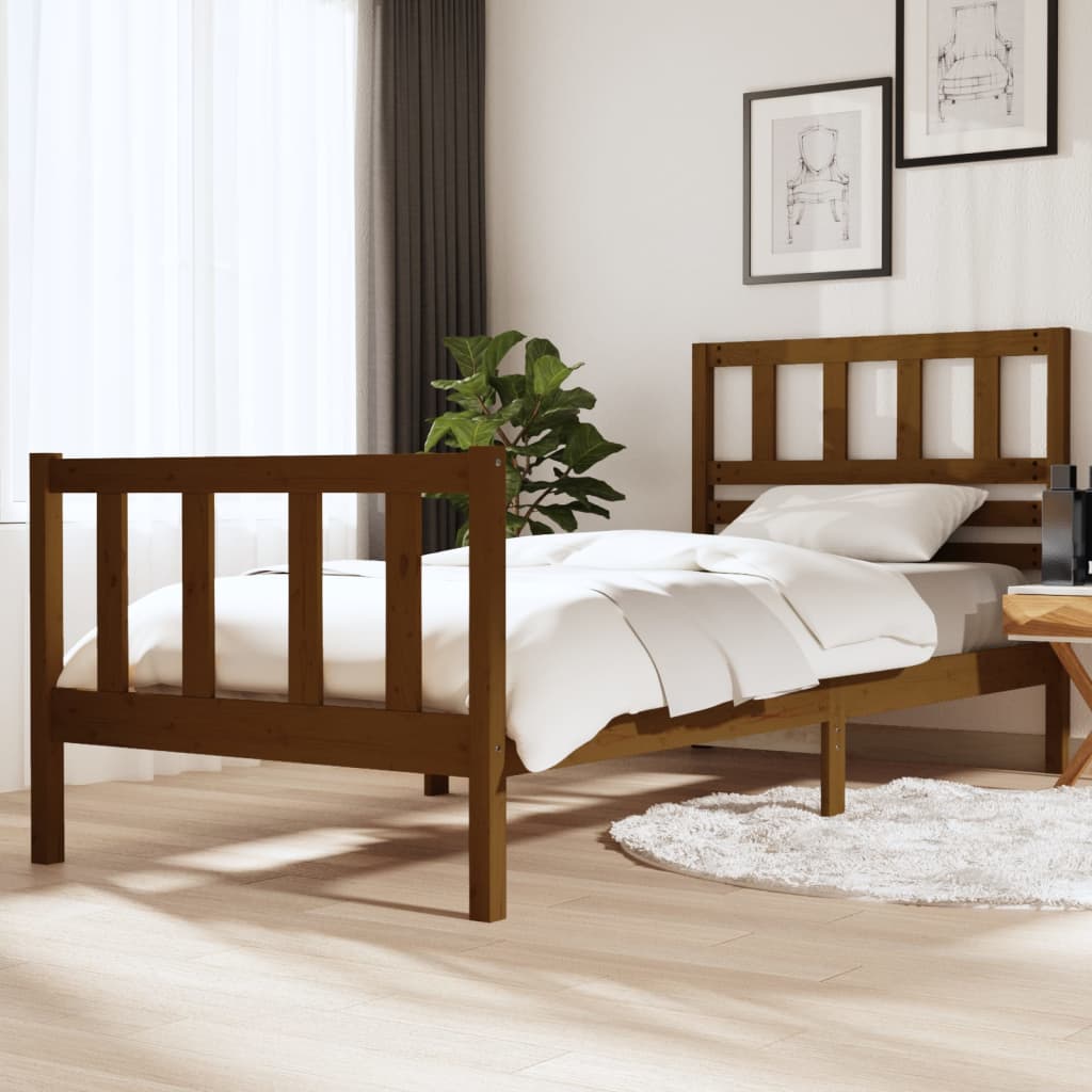 3101174  Bed Frame Without Mattress Solid Wood (810103+814165)