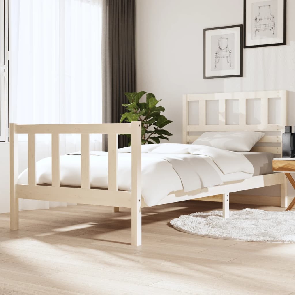 3101174  Bed Frame Without Mattress Solid Wood (810103+814165)