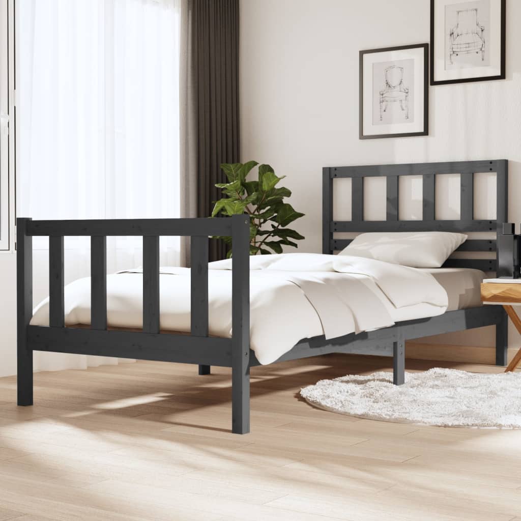 3101174  Bed Frame Without Mattress Solid Wood (810103+814165)