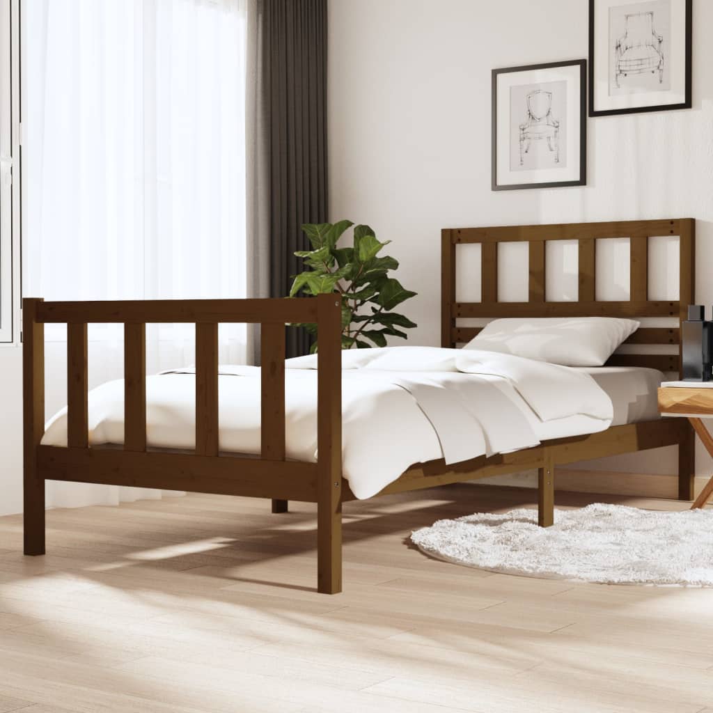 3101174  Bed Frame Without Mattress Solid Wood (810103+814165)