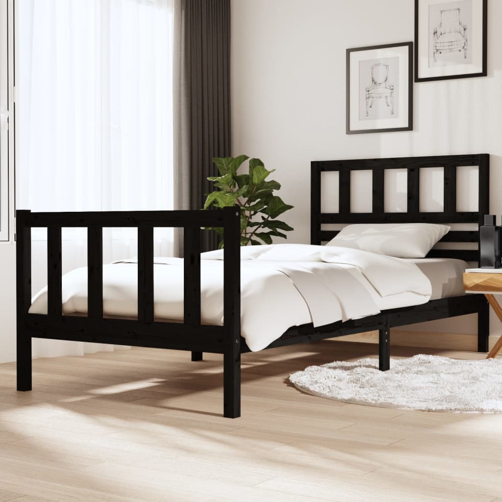 3101174  Bed Frame Without Mattress Solid Wood (810103+814165)