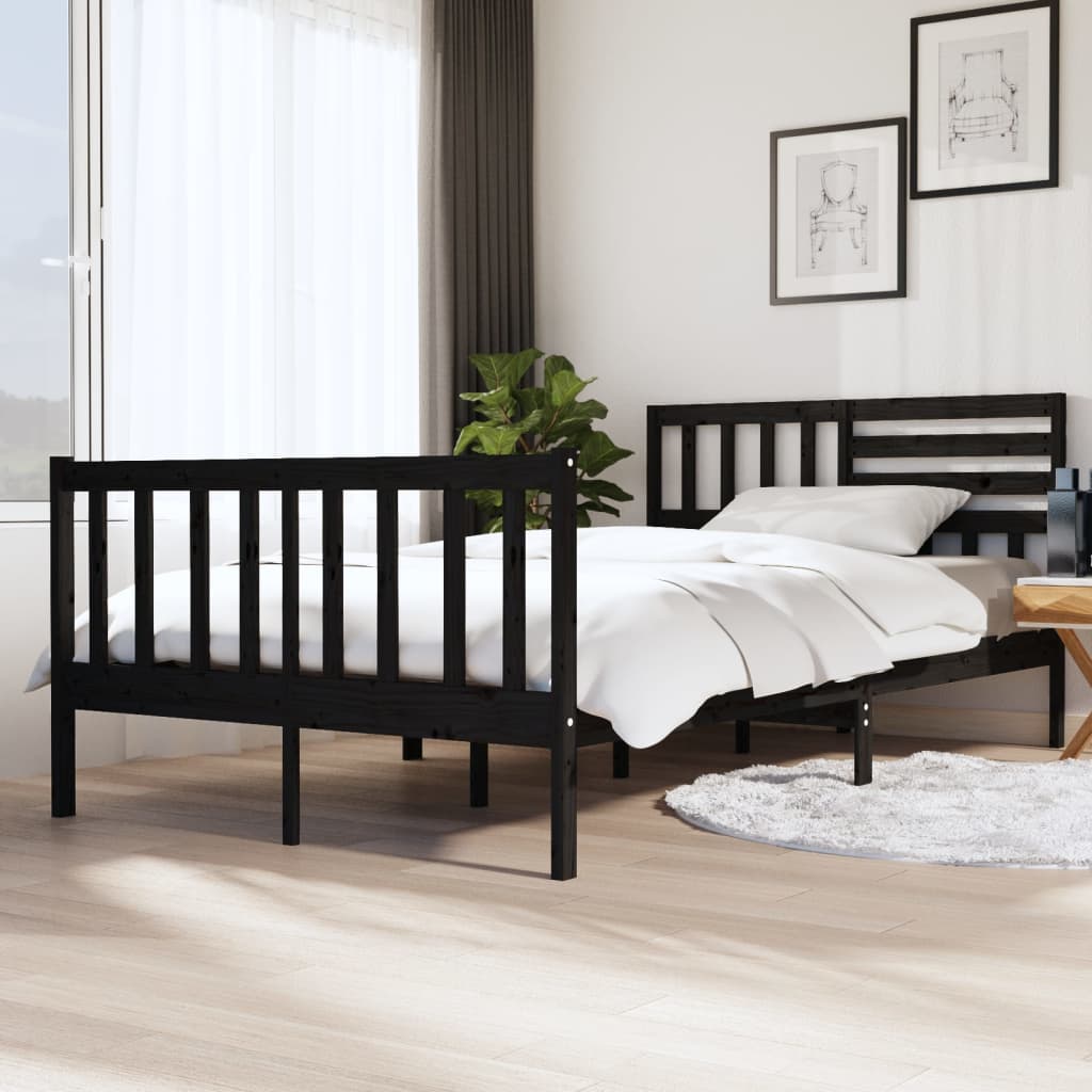 3101174  Bed Frame Without Mattress Solid Wood (810103+814165)