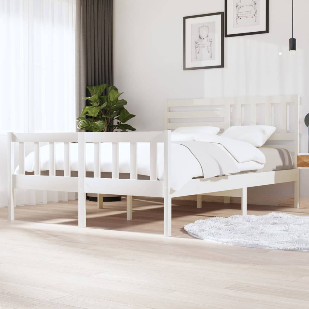 3101174  Bed Frame Without Mattress Solid Wood (810103+814165)