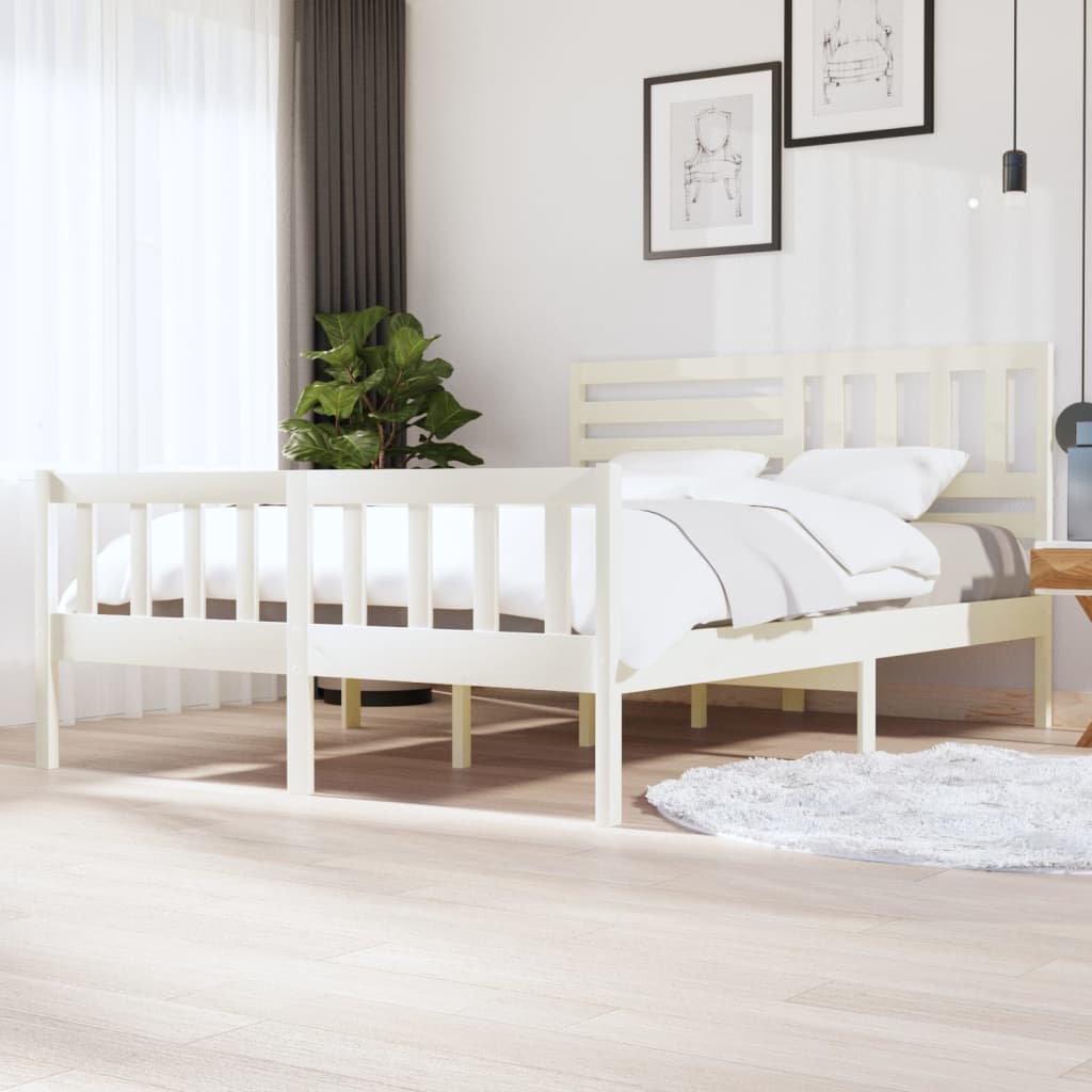 3101174  Bed Frame Without Mattress Solid Wood (810103+814165)