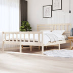 3101174  Bed Frame Without Mattress Solid Wood (810103+814165)