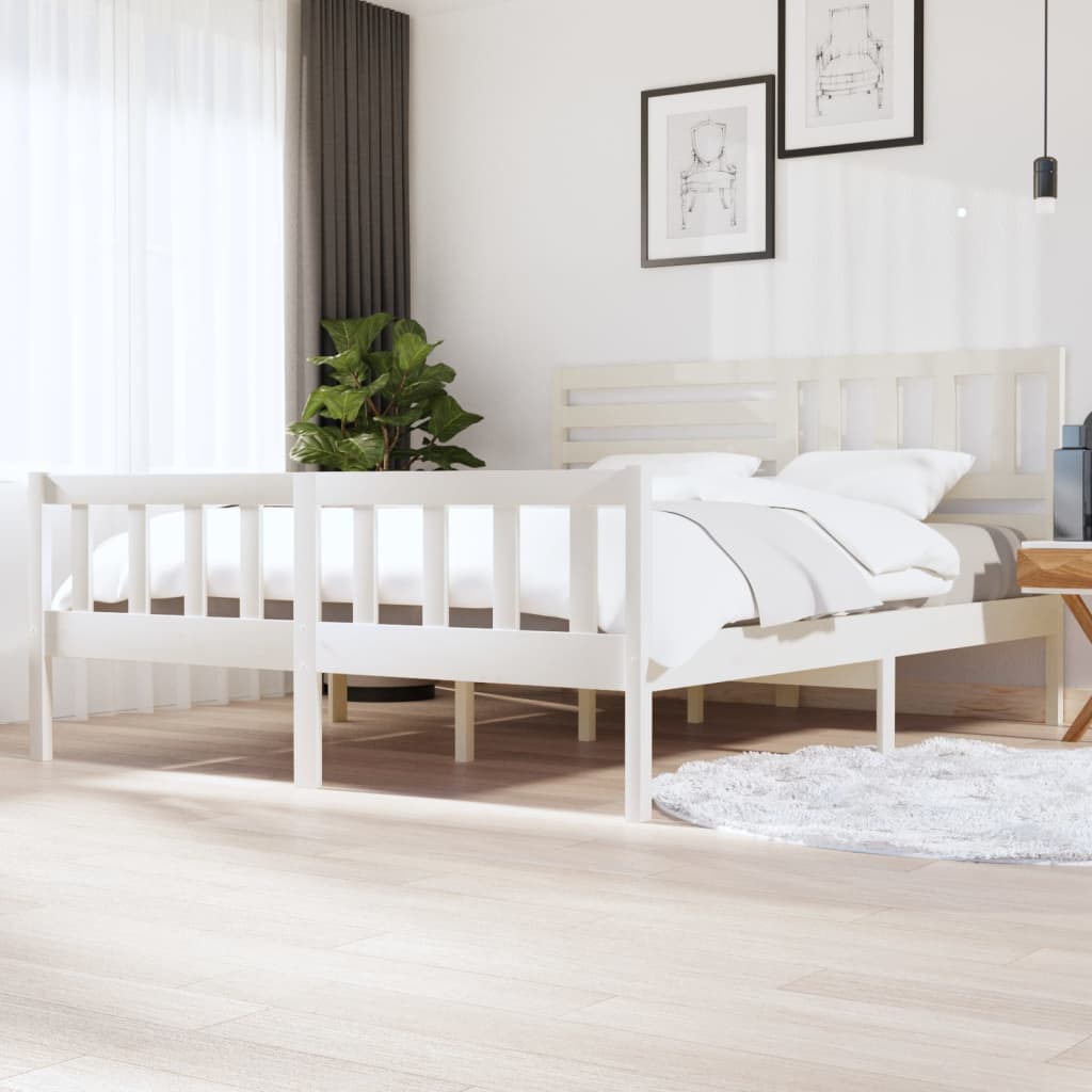 3101174  Bed Frame Without Mattress Solid Wood (810103+814165)
