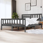 3101174  Bed Frame Without Mattress Solid Wood (810103+814165)