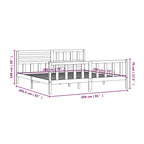 3101174  Bed Frame Without Mattress Solid Wood (810103+814165)