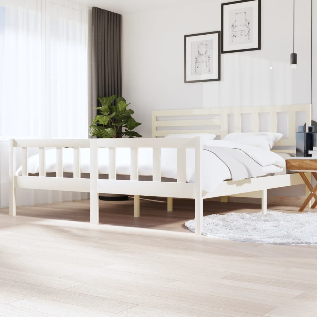 3101174  Bed Frame Without Mattress Solid Wood (810103+814165)