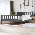 3101174  Bed Frame Without Mattress Solid Wood (810103+814165)