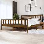 3101174  Bed Frame Without Mattress Solid Wood (810103+814165)