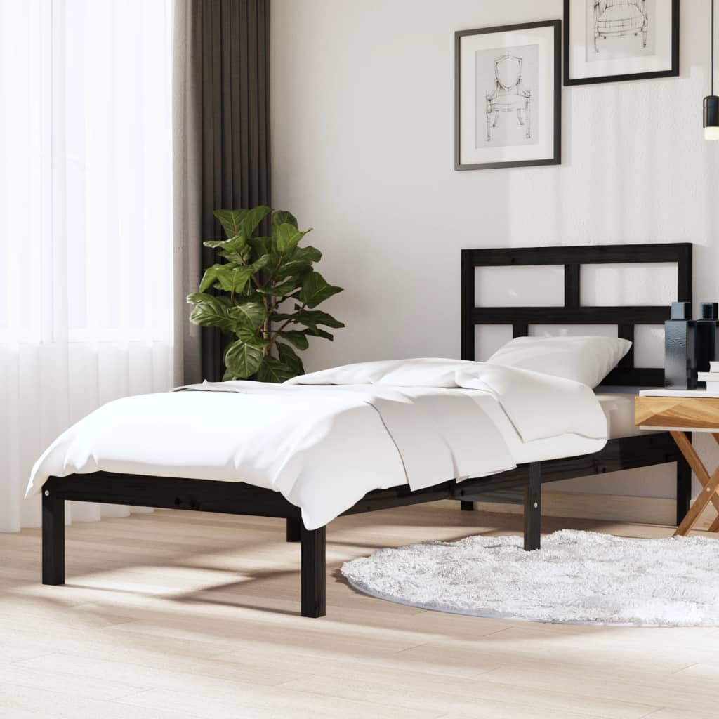 3101242  Bed Frame Without Mattress Solid Wood Pine (810041+814218)