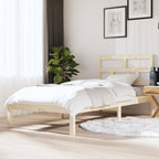 3101242  Bed Frame Without Mattress Solid Wood Pine (810041+814218)