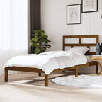3101242  Bed Frame Without Mattress Solid Wood Pine (810041+814218)