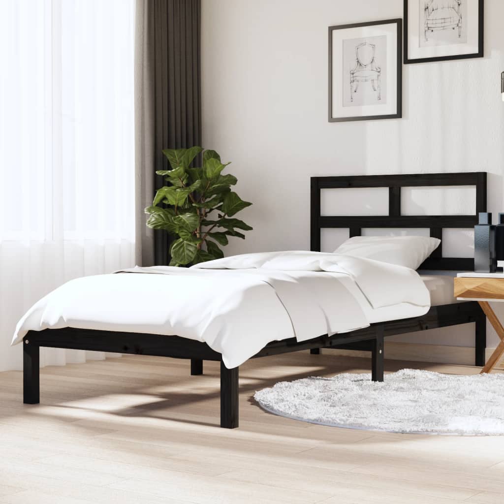 3101242  Bed Frame Without Mattress Solid Wood Pine (810041+814218)