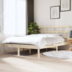 3101242  Bed Frame Without Mattress Solid Wood Pine (810041+814218)
