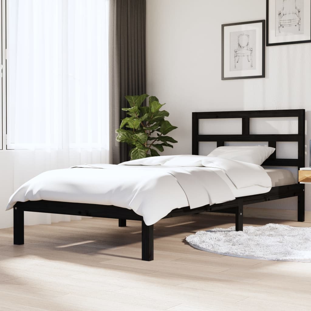 3101242  Bed Frame Without Mattress Solid Wood Pine (810041+814218)